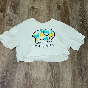 Ivory Ella shirt crop top